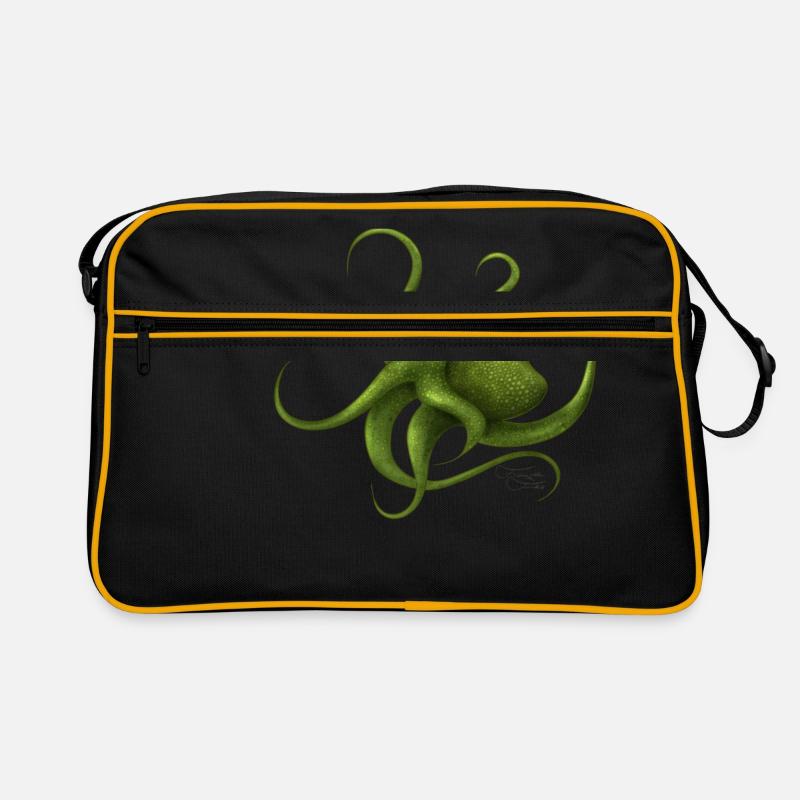 OCTOPUS mit Signatur - Retro Tasche - Schwarz/Gold