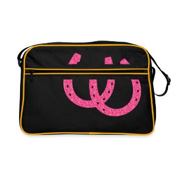 sparkling horseshoes - Retro Bag - black/gold - Front