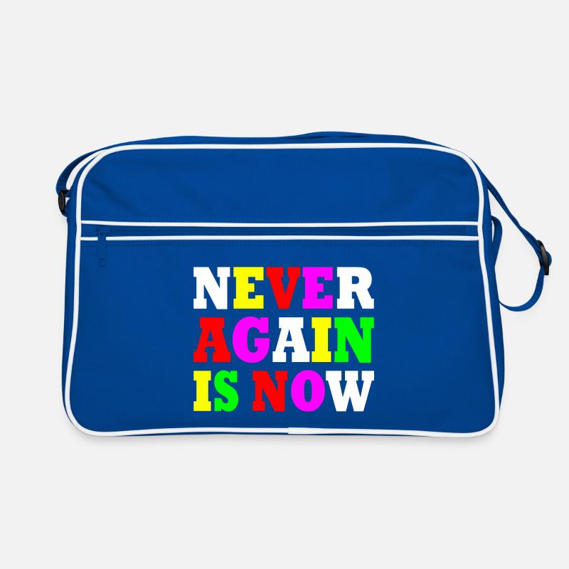 Never again is now Retro Tasche