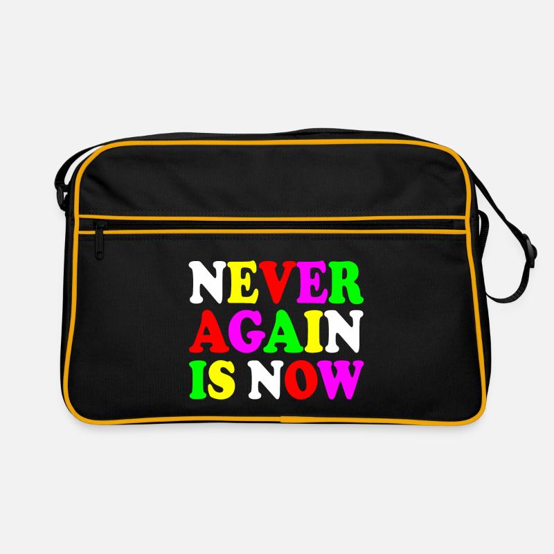 Never again is now Retro Tasche