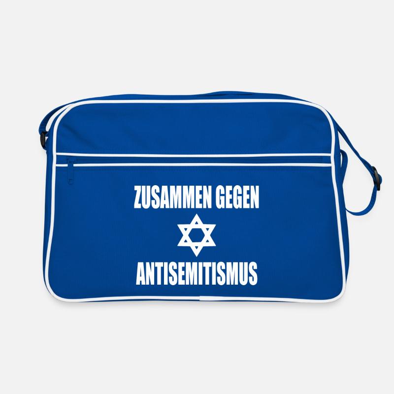 zusammen gegen antisemitismus Retro Tasche