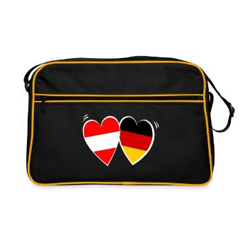 Amour autrichien allemand - Sac Retro - noir/or - Devant