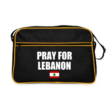 Pray for lebanon - Sac Retro - noir/or - Devant