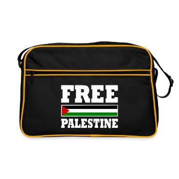 Free palestine - Sac Retro - noir/or - Devant