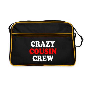 Crazy cousin crew - Retro Bag - black/gold - Front