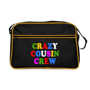 Crazy cousin crew - Retro Bag - black/gold - Front