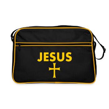 Croix de Jésus - Sac Retro - noir/or - Devant
