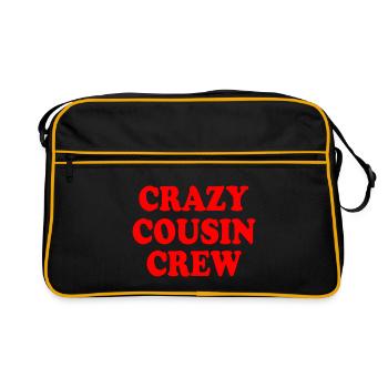 Crazy cousin crew - Retro Bag - black/gold - Front