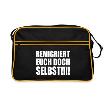 Remigrez vous-mêmes - Sac Retro - noir/or - Devant