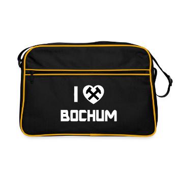 Bochum in the Ruhr area - Retro Bag - black/gold - Front