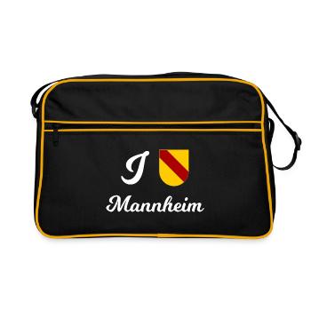J’adore Mannheim - Sac Retro - noir/or - Devant