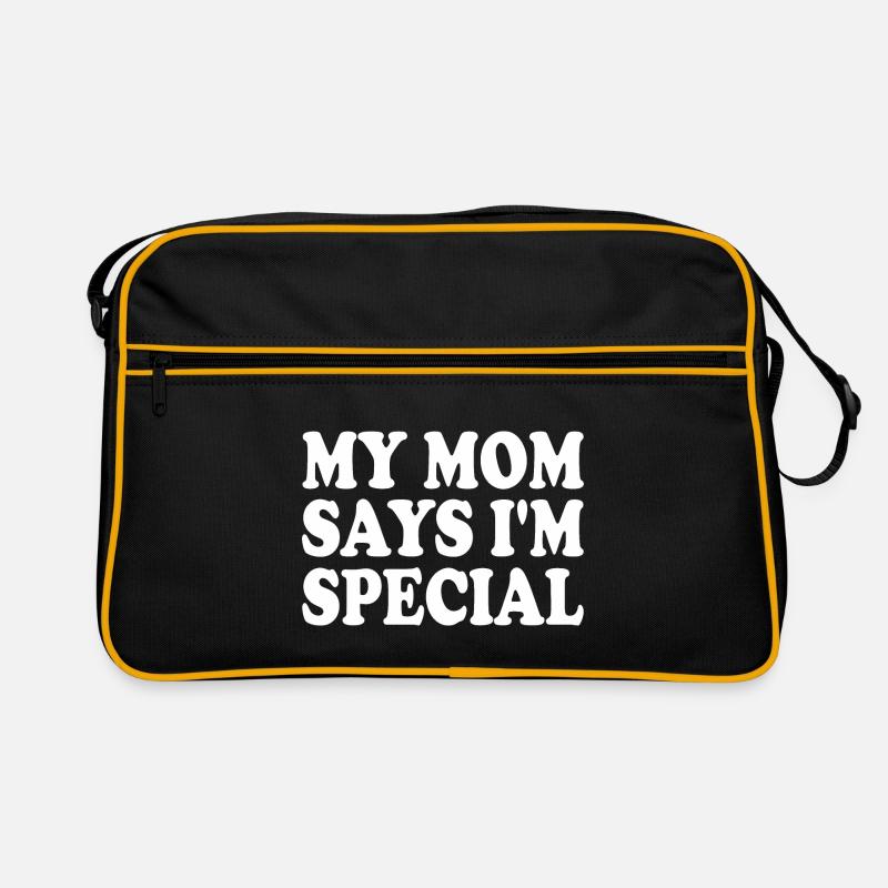 my mom says im special Retro Bag