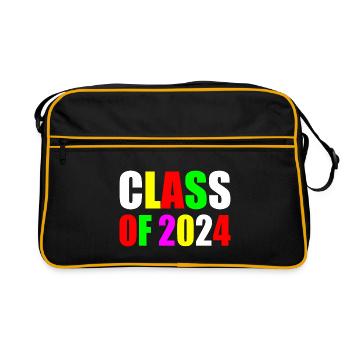 Class of 2024 - Retro Tasche - Schwarz/Gold - Vorne