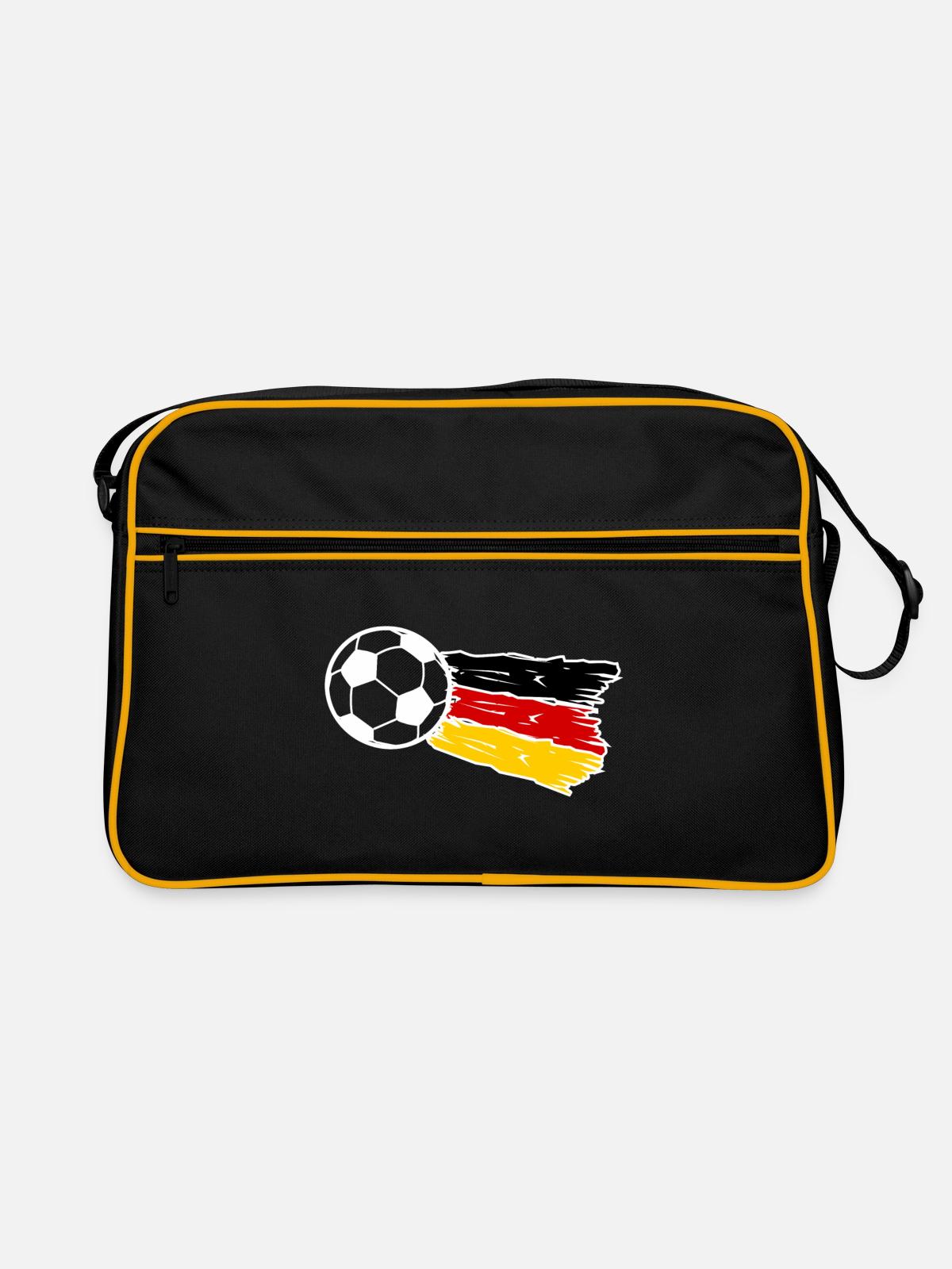 Germany Soccer Team - Retro Bag - black/gold - Front