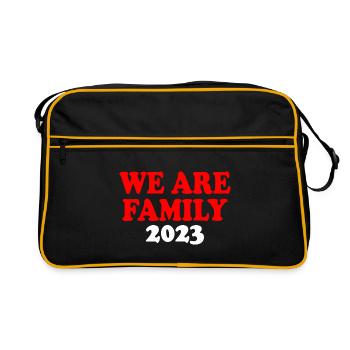 We are family - Retro Bag - black/gold - Front