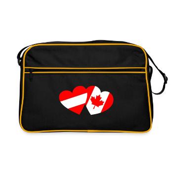 L’amour Autriche Canada - Sac Retro - noir/or - Devant