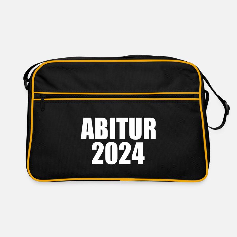 Abitur 2024 - Retro Tasche - Schwarz/Gold
