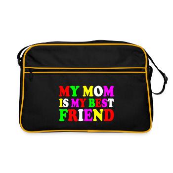 my mom is my best friend - Sac Retro - noir/or - Devant