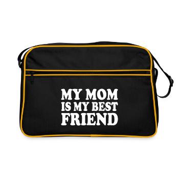 my mom is my best friend - Sac Retro - noir/or - Devant