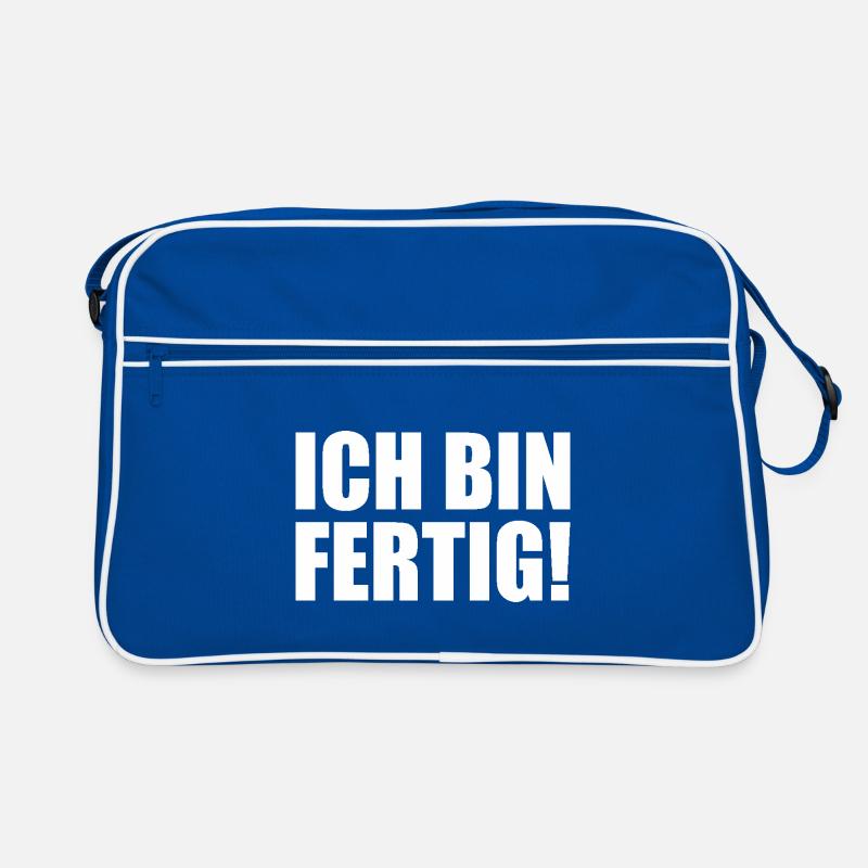 Ich bin fertig Retro Tasche