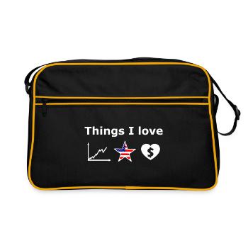 The Stock Market Millionaire - Retro Bag - black/gold - Front
