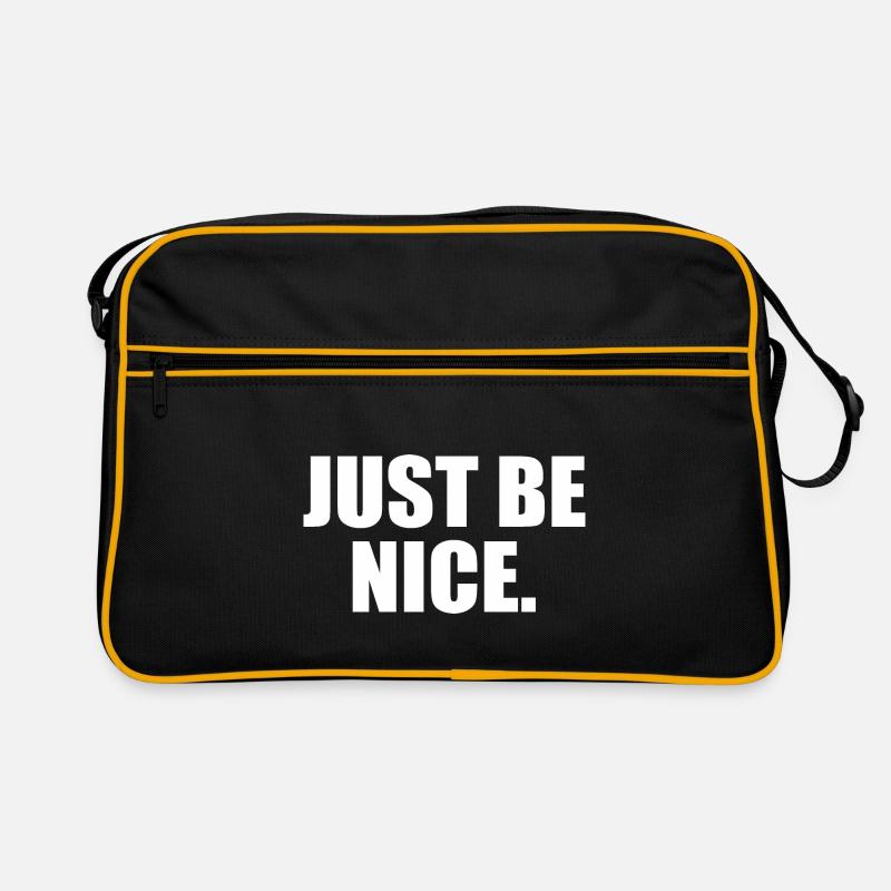 Just be nice - Retro Tasche - Schwarz/Gold