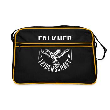 Greifvogel Falkner Leidenschaft Falkner Geschenk - Retro Tasche - Schwarz/Gold - Vorne