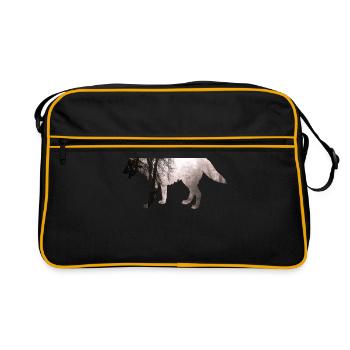 wolf - Retro Bag - black/gold - Front
