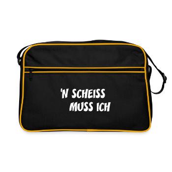 Nen shit I have to - Retro Bag - black/gold - Front