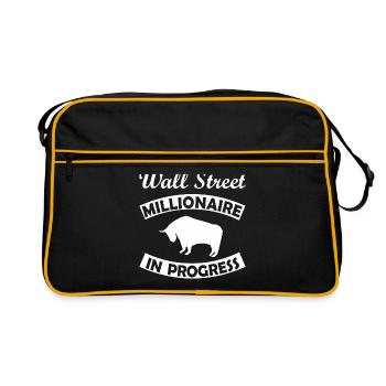 Wall Street - Retro Tasche - Schwarz/Gold - Vorne