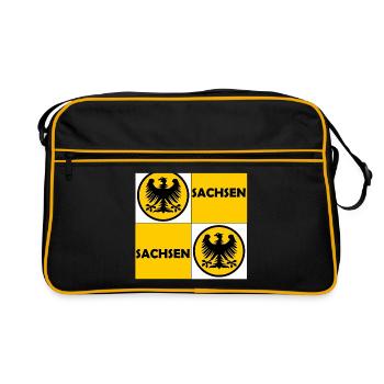 The Saxon - Retro Bag - black/gold - Front