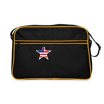 Étoile américaine - Sac Retro - noir/or - Devant