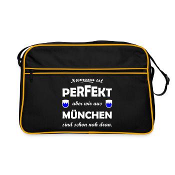 Der Münchner - Retro Tasche - Schwarz/Gold - Vorne