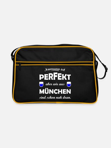Der Münchner - Retro Tasche - Schwarz/Gold
