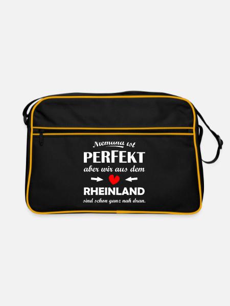 Die Rheinländer - Retro Tasche - Schwarz/Gold