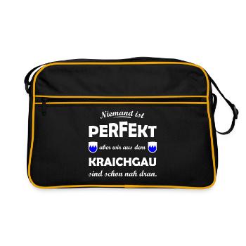 Die Kraichgauer aus Baden - Retro Tasche - Schwarz/Gold - Vorne