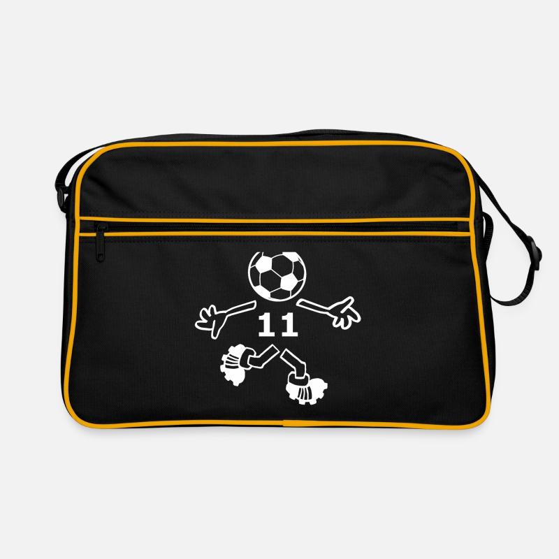 Le footballeur avec l’équipe - Sac Retro - noir/or