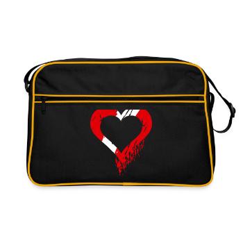 A heart for Austria - Retro Bag - black/gold - Front