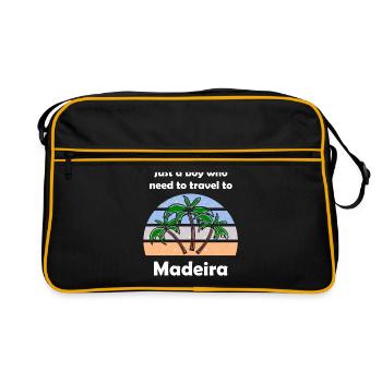 The boy from Madeira - Retro Bag - black/gold - Front