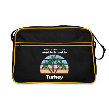 Tourist in Turkey - Retro Bag - black/gold - Front