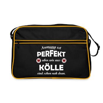 Daheim in Köln - Retro Tasche - Schwarz/Gold - Vorne