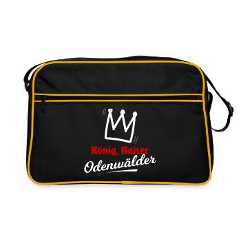 Heimat Odenwald - Retro Tasche - Schwarz/Gold - Vorne