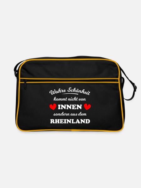 Rheinland - Retro Tasche - Schwarz/Gold - Vorne