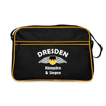 Dresden in the east - Retro Bag - black/gold - Front