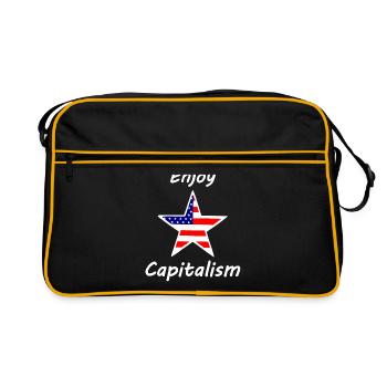 Profitez du capitalisme - Sac Retro - noir/or - Devant