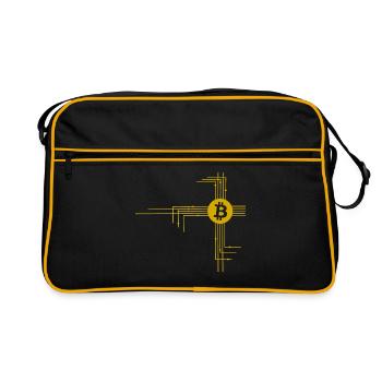 The Bitcoin Wires - Retro Bag - black/gold - Front