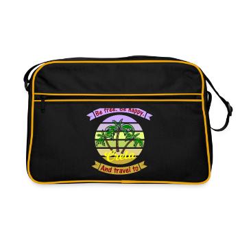 Les vacances en Crète - Sac Retro - noir/or - Devant