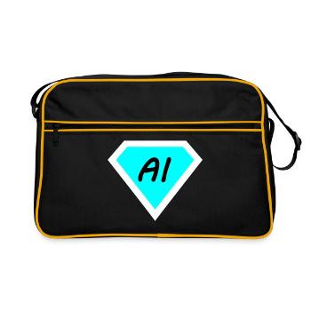Artificial computer technology - Retro Bag - black/gold - Front