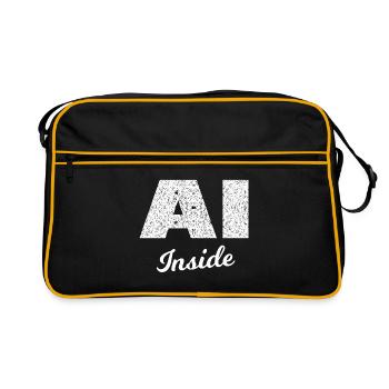 Drôle, intelligent et intelligent - Sac Retro - noir/or - Devant