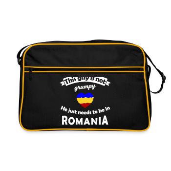 Le mal du pays en Roumanie - Sac Retro - noir/or - Devant